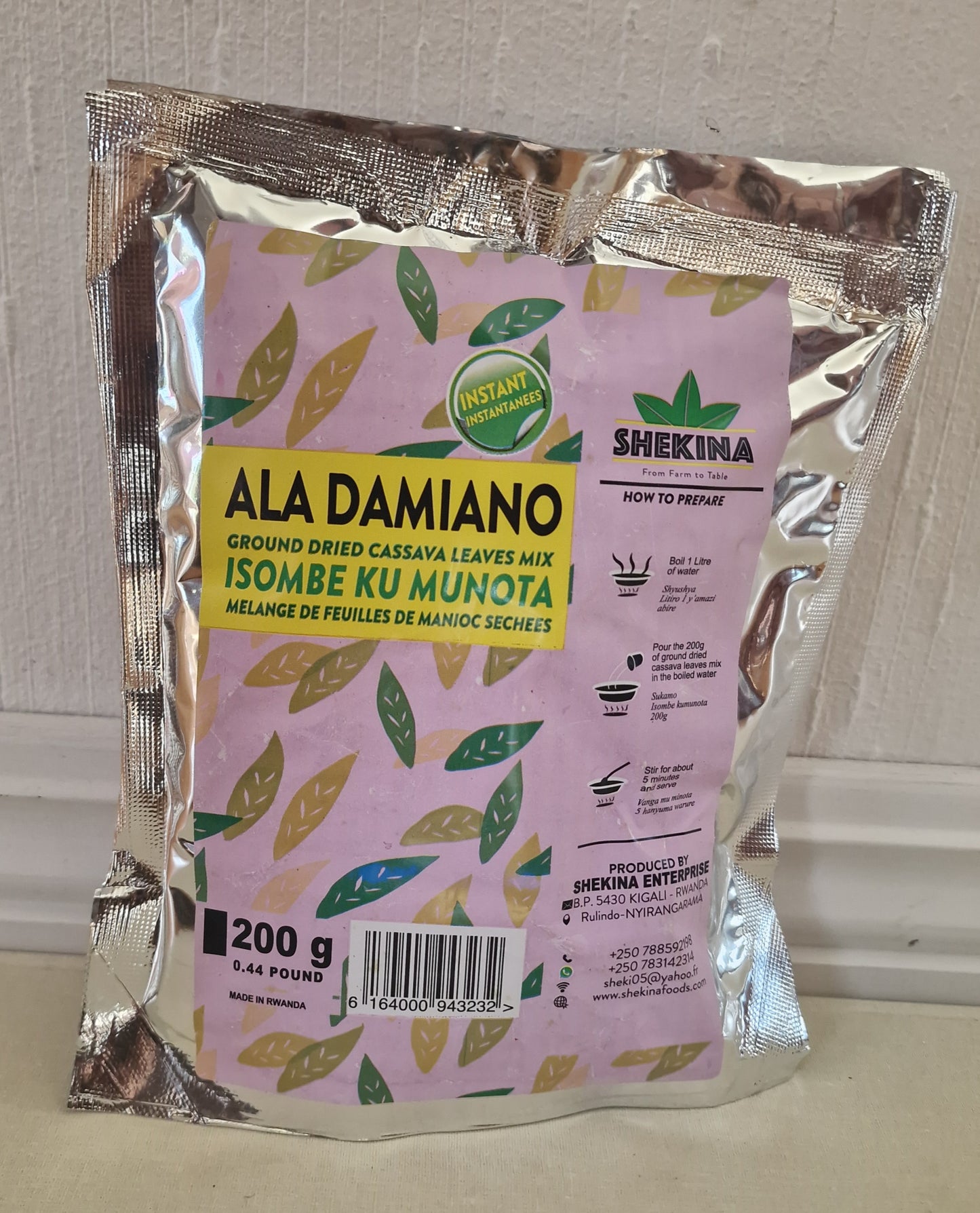 Isombe Ku Munota 200g (Drird cassava leaf)