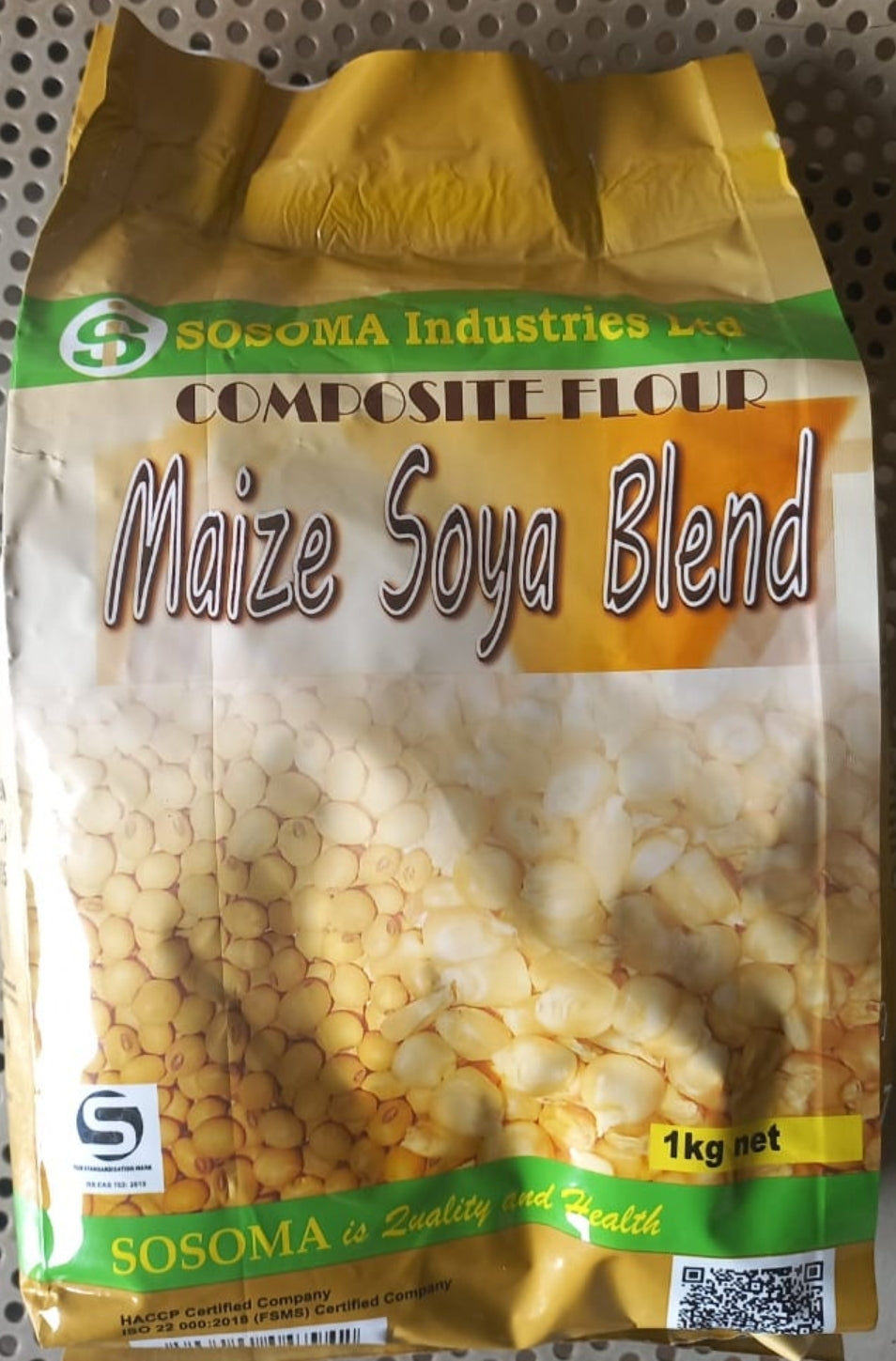 MSB (MAIS SOYA BLANDING). Den finnes i 1 kg.